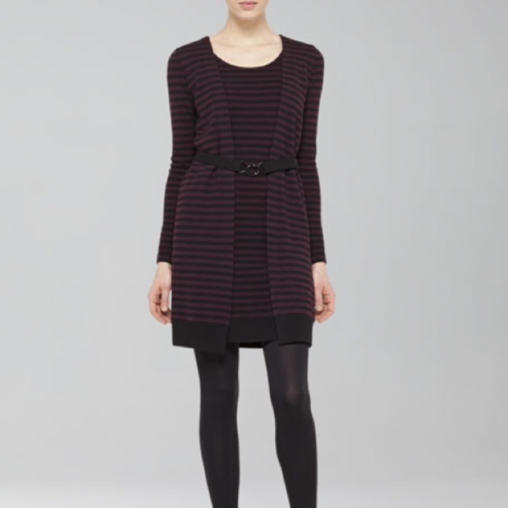 Akris Punto striped cardigan dress twinset